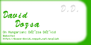 david dozsa business card